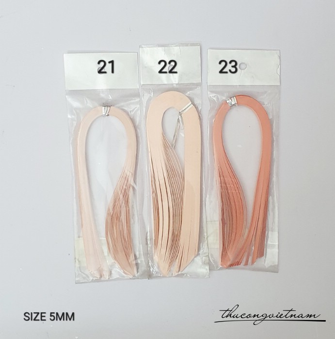 Giấy cuốn quilling 50 sợi 5mm*30cm - Tông da