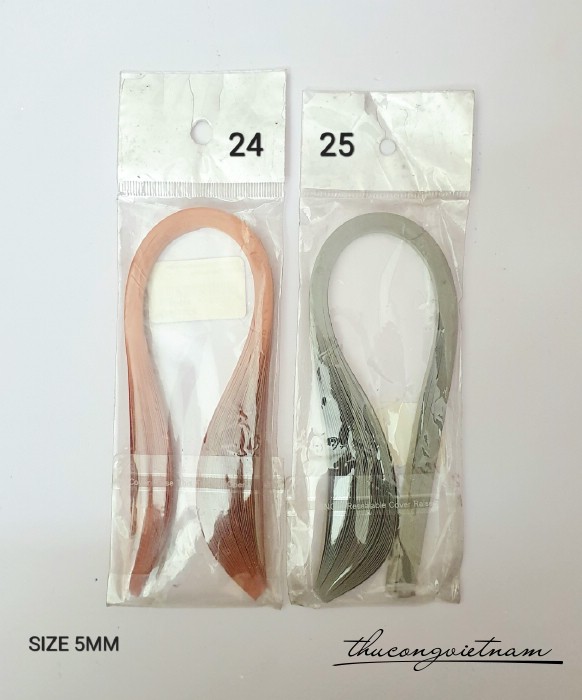 Giấy cuốn quilling 50 sợi 5mm*30cm - Tông nâu