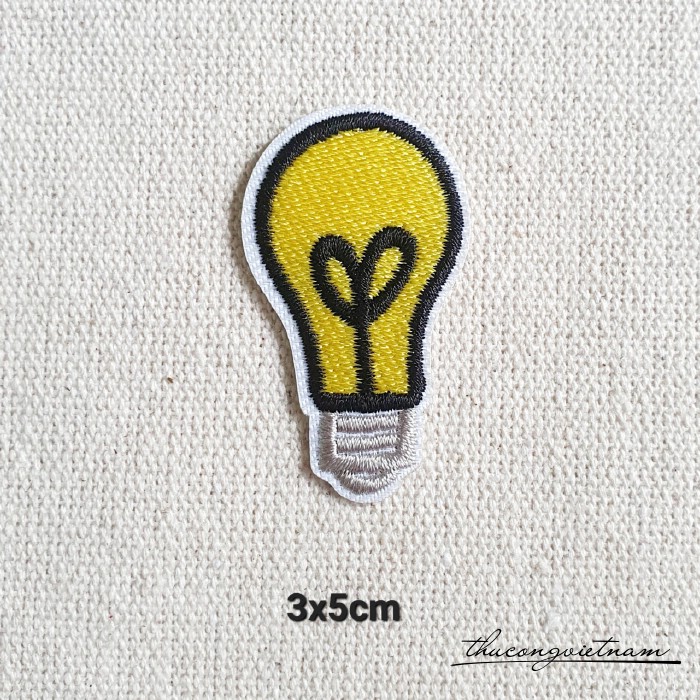 Miếng dán ủi Bóng đèn vàng 3x5cm