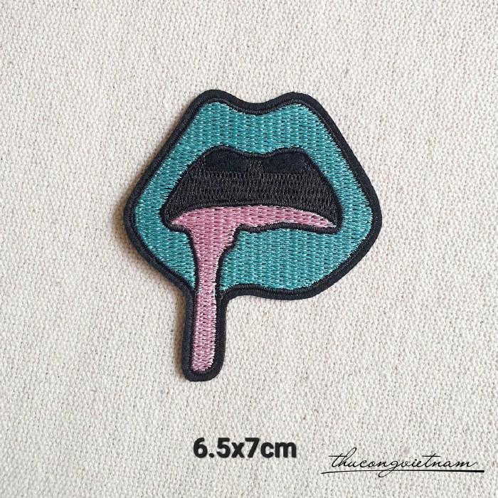 Miếng dán ủi Môi xanh 6.5x7cm