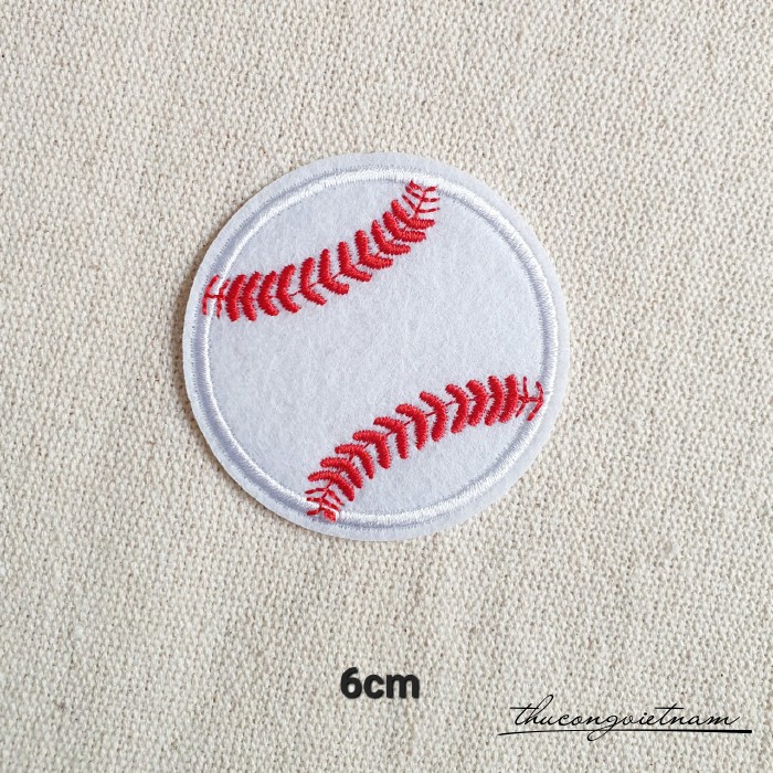 Miếng dán ủi Banh bóng chày 6cm