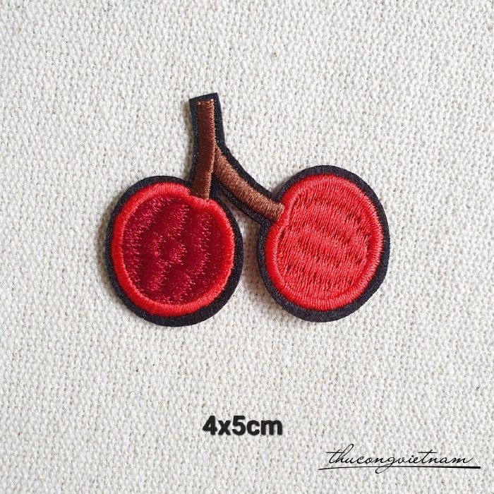Miếng dán ủi Quả cherry 4x5cm