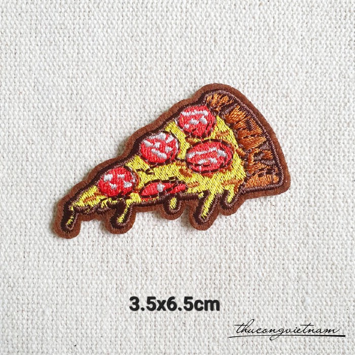 Miếng dán ủi Pizza 3.5x6.5cm