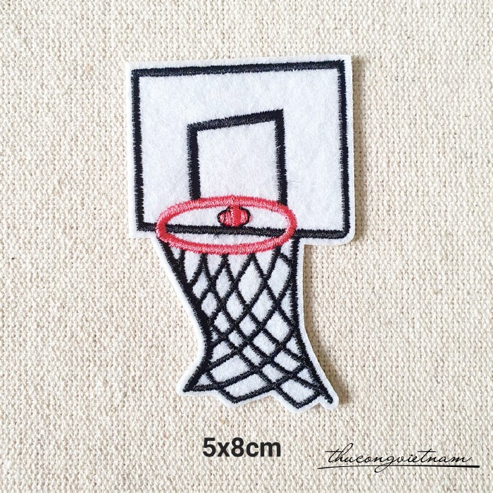 Miếng dán ủi Khung lưới bóng rổ 5x8cm