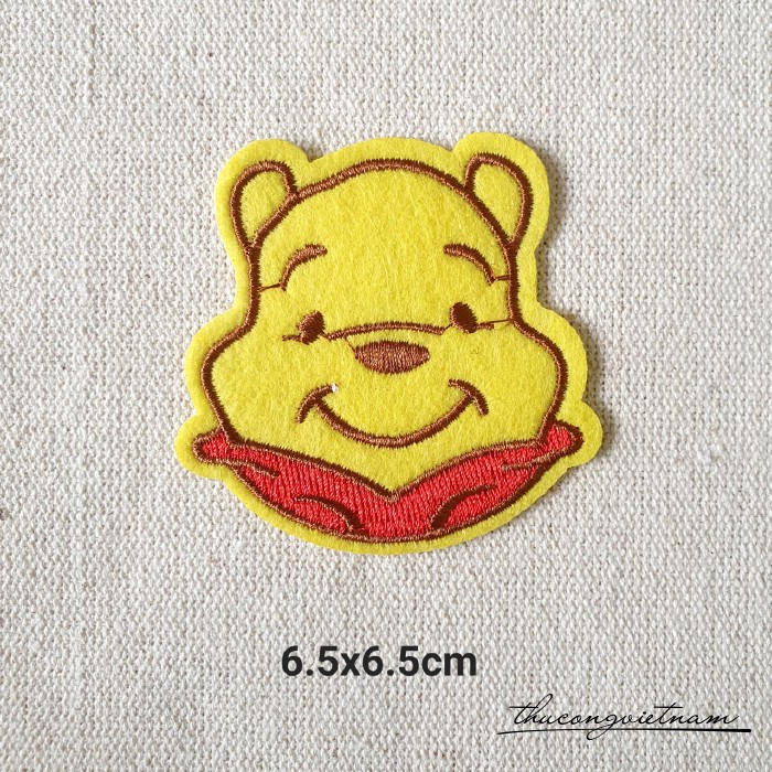 Miếng dán ủi Gấu Pooh 6.5x6.5cm