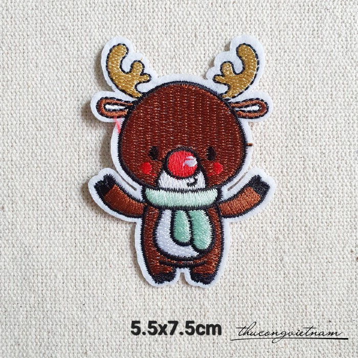 Miếng dán ủi Tuần lộc 5.5x7.5cm