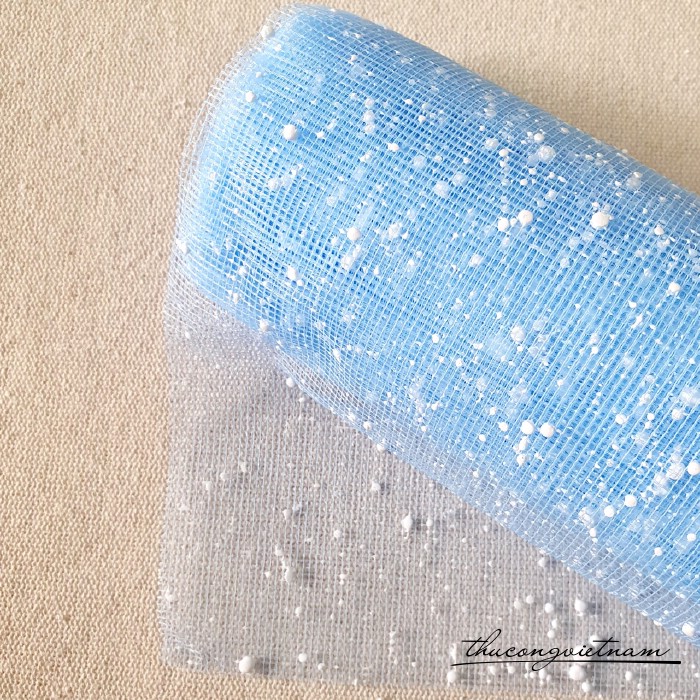 Cuộn giấy lưới tuyết 50cm (3.5m) màu xanh da trời