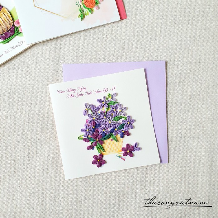 Thiệp quilling 20/11 - Mẫu 5