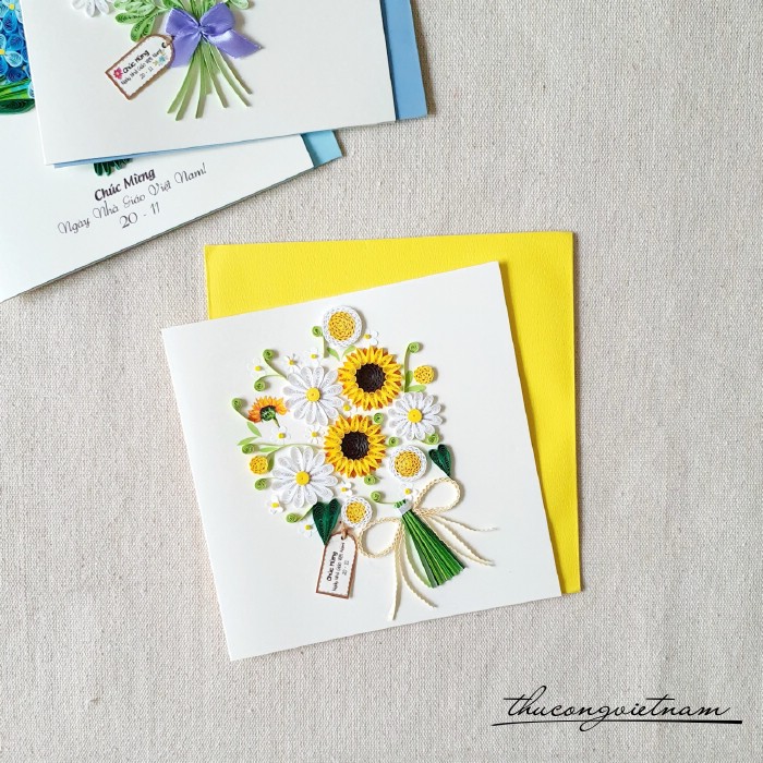 Thiệp quilling 20/11 - Mẫu 15
