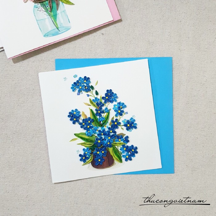 Thiệp quilling hoa - Mẫu 12