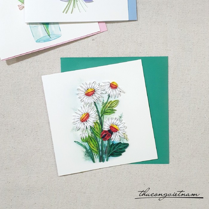 Thiệp quilling hoa - Mẫu 18