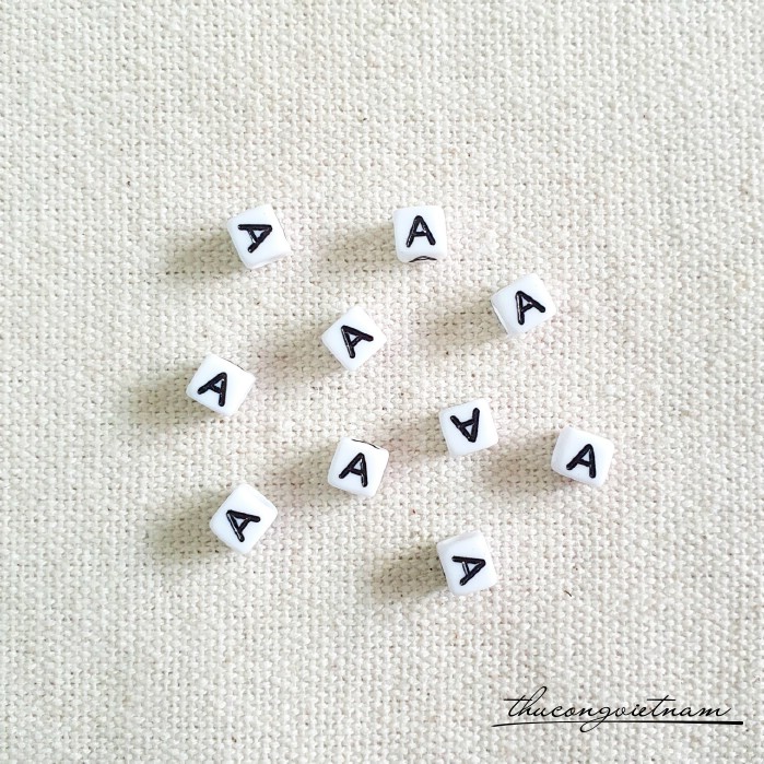 Chữ nhựa 7*7mm (20 chữ) - Chữ A