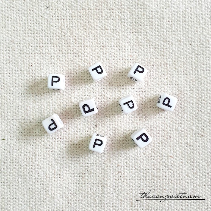 Chữ nhựa 7*7mm (20 chữ) - Chữ P