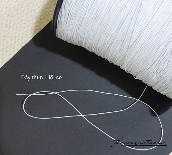 Cuộn dây thun trắng 0.7ly - 1000m