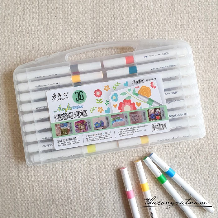 Bộ 36 bút màu Acrylic Marker 