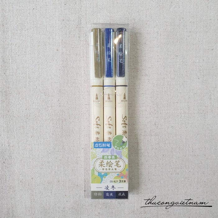 Set 3 cây Soft brush pen viết calligraphy, vẽ - M2