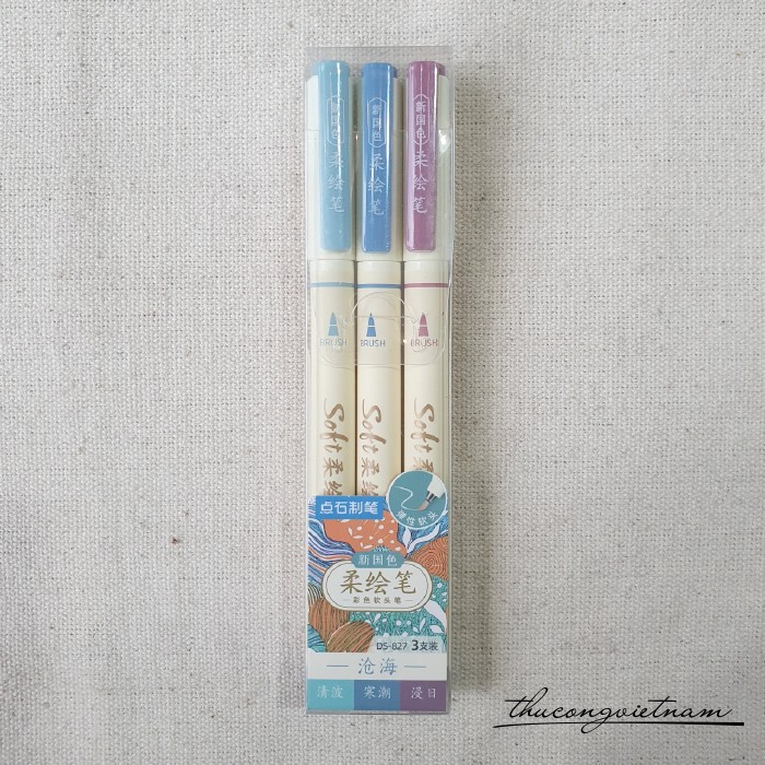 Set 3 cây Soft brush pen viết calligraphy, vẽ - M4