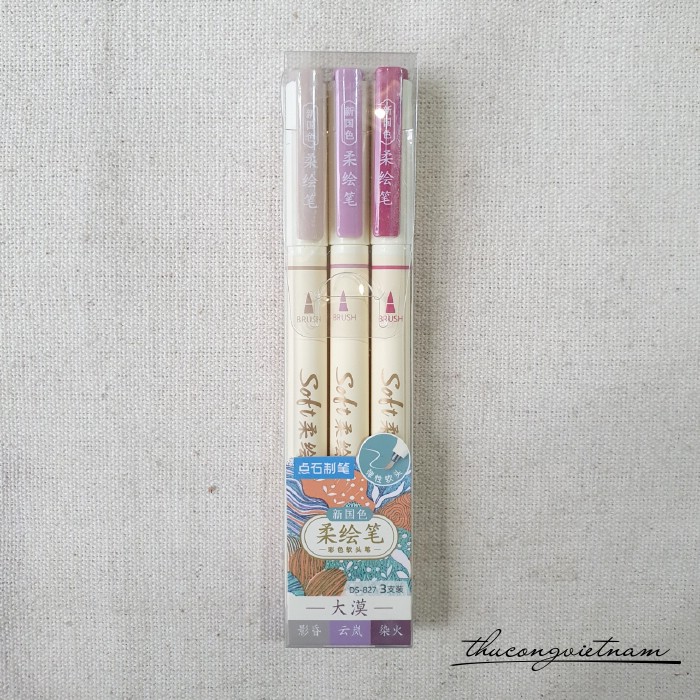 Set 3 cây Soft brush pen viết calligraphy, vẽ - M5