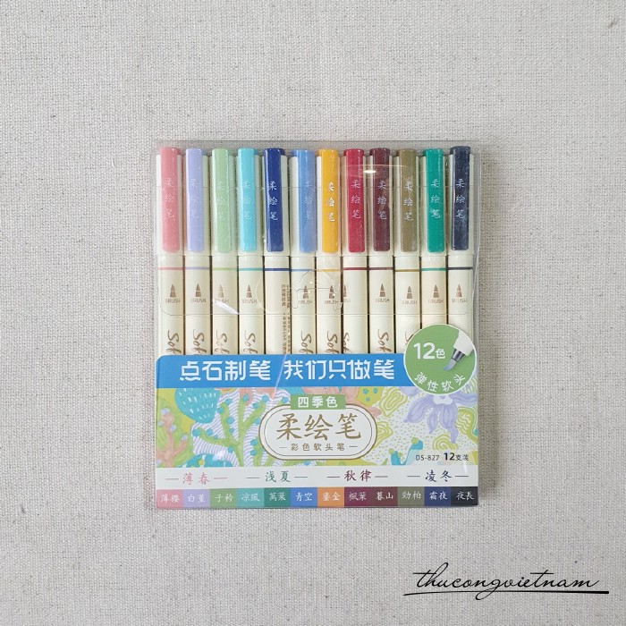 Set 12 cây Soft brush pen viết calligraphy, vẽ