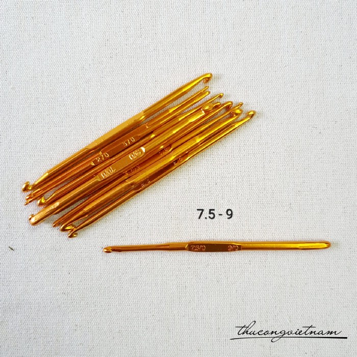 Kim móc len nhôm 2 đầu 7.5/0-9/0 (4.5-5.5mm)