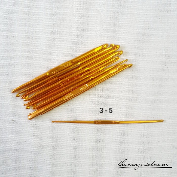 Kim móc len nhôm 2 đầu 3/0-5/0 (2-3mm)