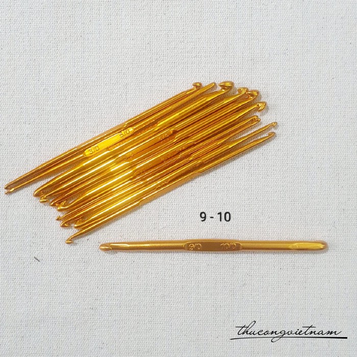 Kim móc len nhôm 2 đầu 9/0-10/0 (5.5-6.5mm)