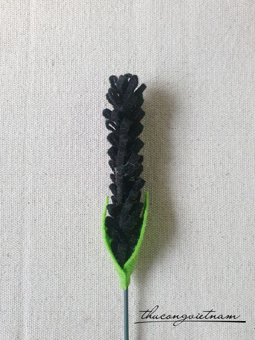 Hoa lavender vải nỉ (16-20cm) - Màu 7