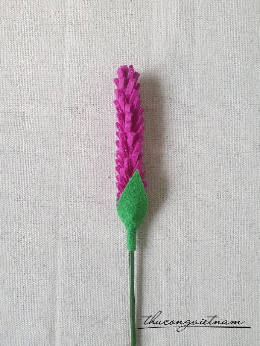 Hoa lavender vải nỉ (16-20cm) - Màu 24
