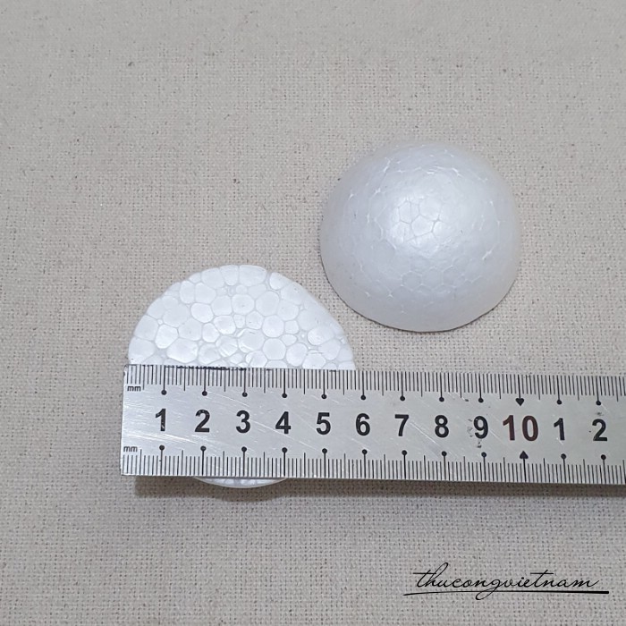 Bán cầu xốp 6cm (5 cái)