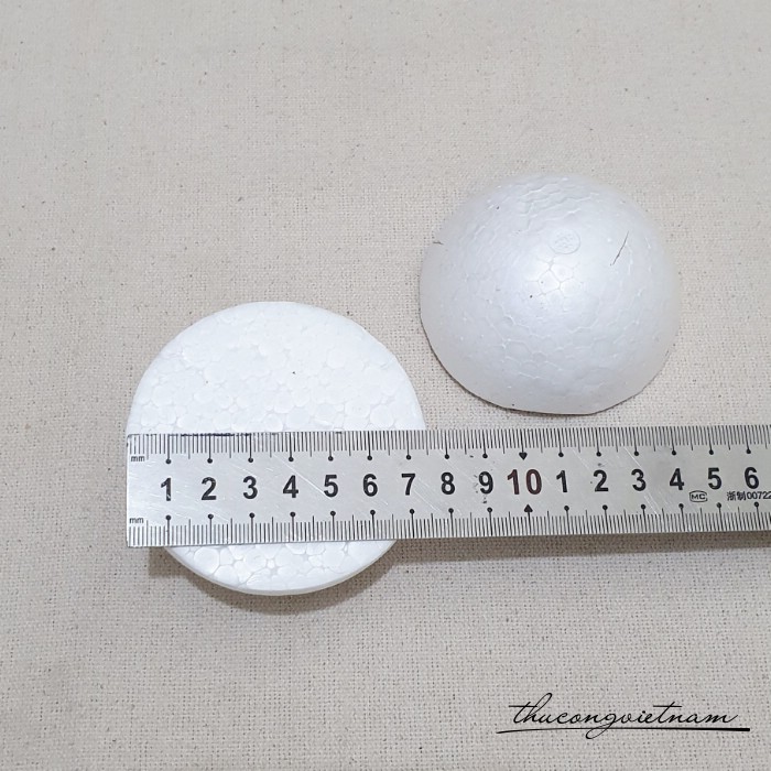 Bán cầu xốp 7.5cm (2 cái)