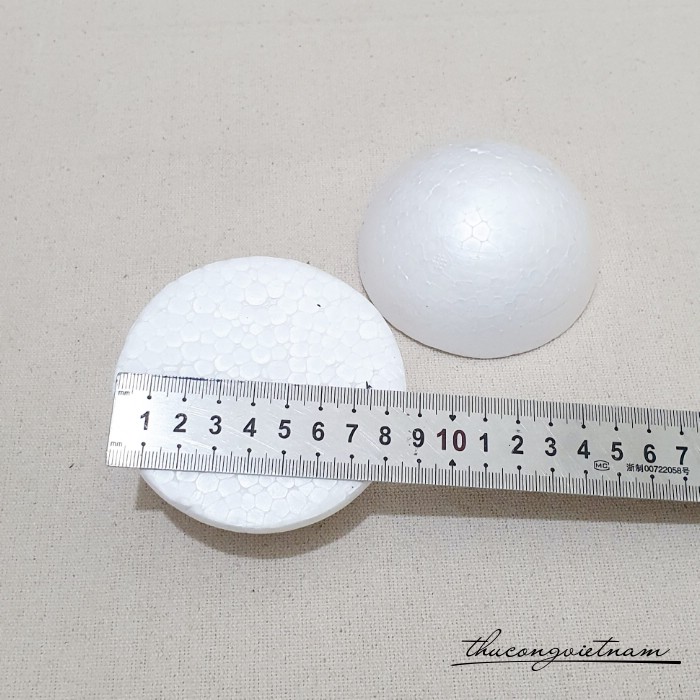 Bán cầu xốp 8.5cm (2 cái)