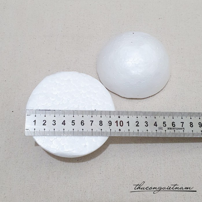 Bán cầu xốp 9.5cm (2 cái)