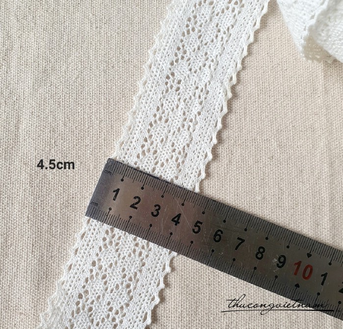 Dây ren trắng - M1 bản 4.5cm