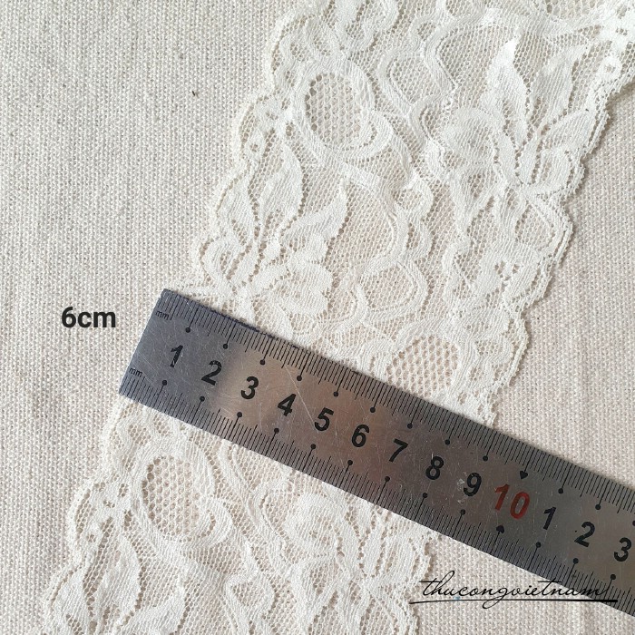 Dây ren trắng - M3 bản 6cm