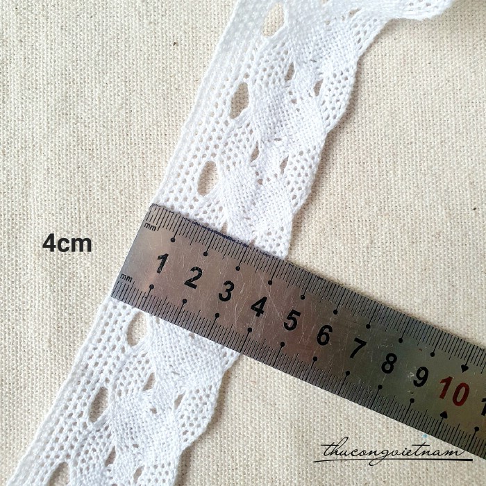 Dây ren trắng - M5 bản 4cm