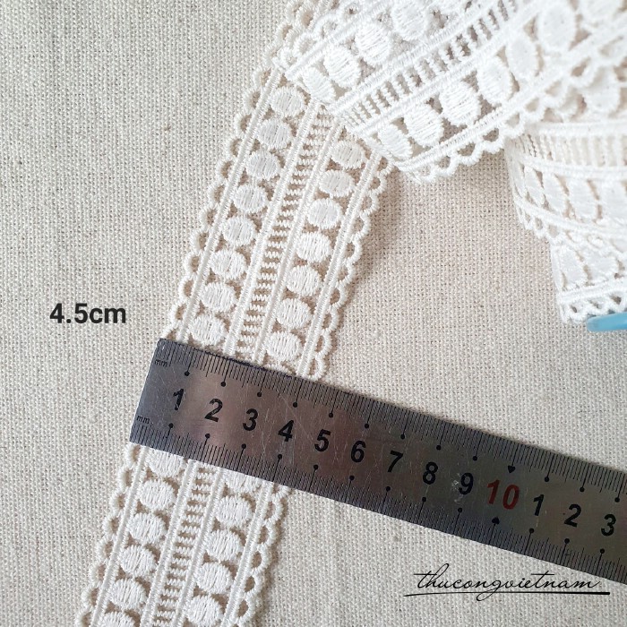Dây ren trắng - M7 bản 4.5cm