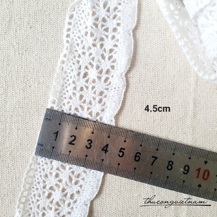 Dây ren trắng - M10 bản 4.5cm
