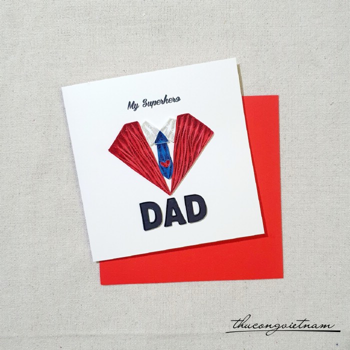 Thiệp quilling Áo sơ mi của Dad 15x15cm 
