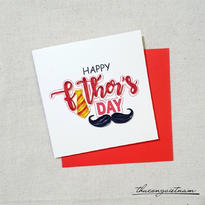 Thiệp quilling Father's day 15x15cm 