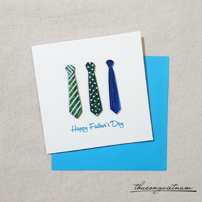 Thiệp quilling Happy Father's day 15x15cm 