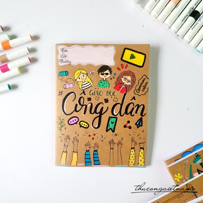 Tập học sinh vẽ tay môn Giáo dục Công dân