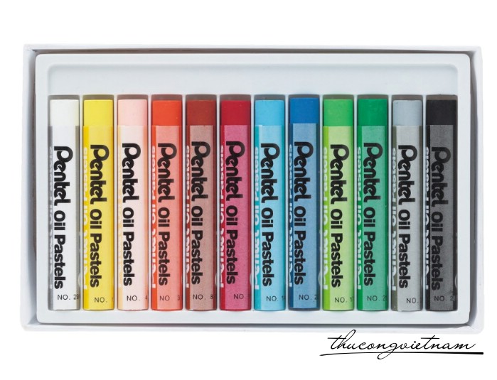 Sáp dầu Pentel - PHN50 hộp 12 màu