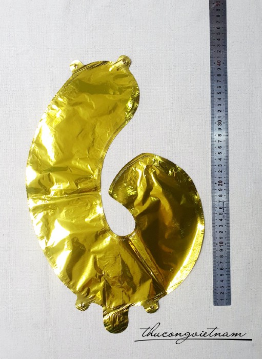 Bong bóng số trang trí (hồng, bạc, vàng) - Số 6