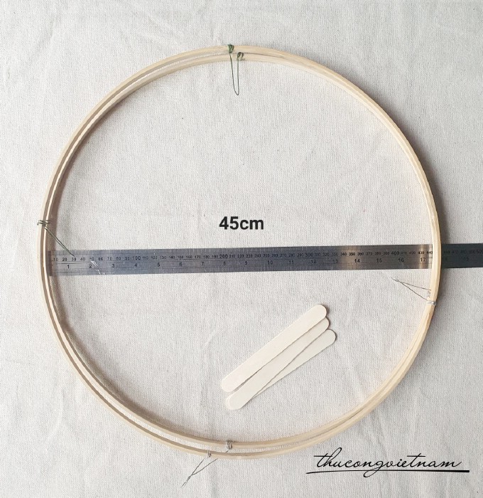 Khung lồng đèn tròn 45cm