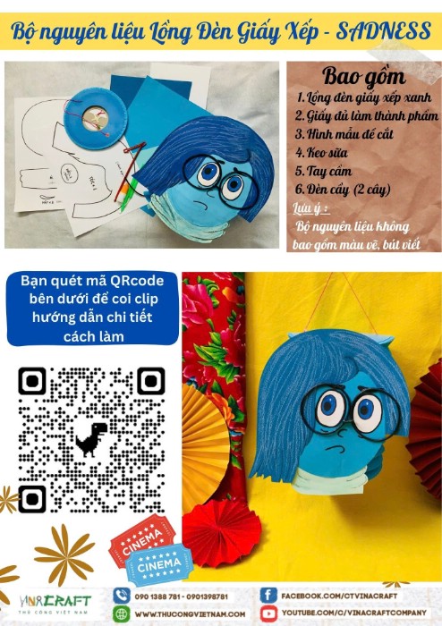 Bộ nguyên liệu lồng đèn giấy xếp - Sadness