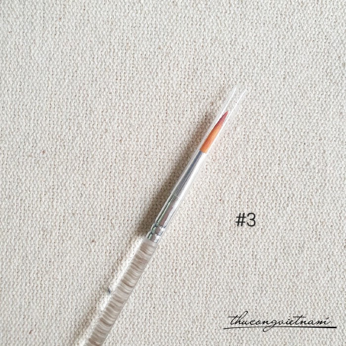 Cọ tỉa màu nước đầu tròn thân trong #3