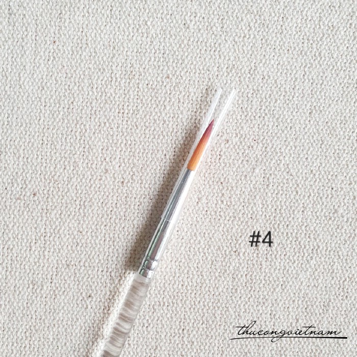 Cọ tỉa màu nước đầu tròn thân trong #4