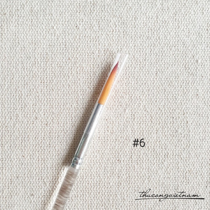 Cọ tỉa màu nước đầu tròn thân trong #6
