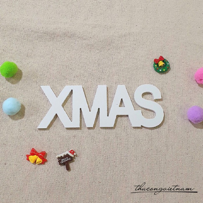 Foam chữ cái 15x1cm - Chữ Xmas