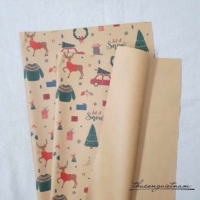 Giấy Kraft Giáng Sinh M33 (72*51cm)